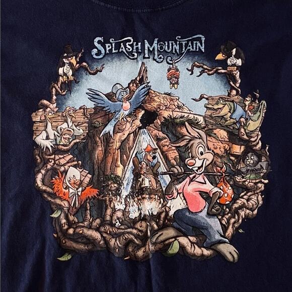 Vintage Walt Disney World Splash Mountain Discontinue Tee Medium A98 Rare